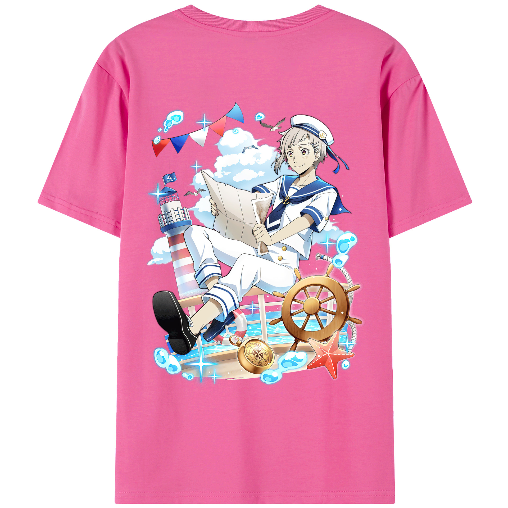 （画像用） 文豪ストレイドッグス Bungo Stray Dogs レディース半袖Tシャツ(バックプリント)